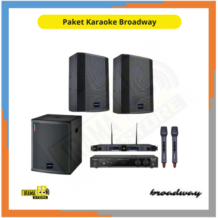 Paket Karaoke Speaker Broadway 8inch - Subwoofer Broadway